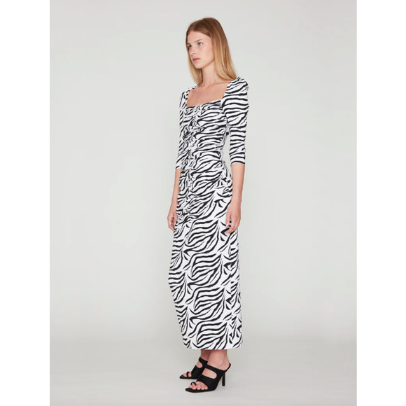 ROTATE Birger Christensen Zebra Freya Dress - Picture 4 of 13